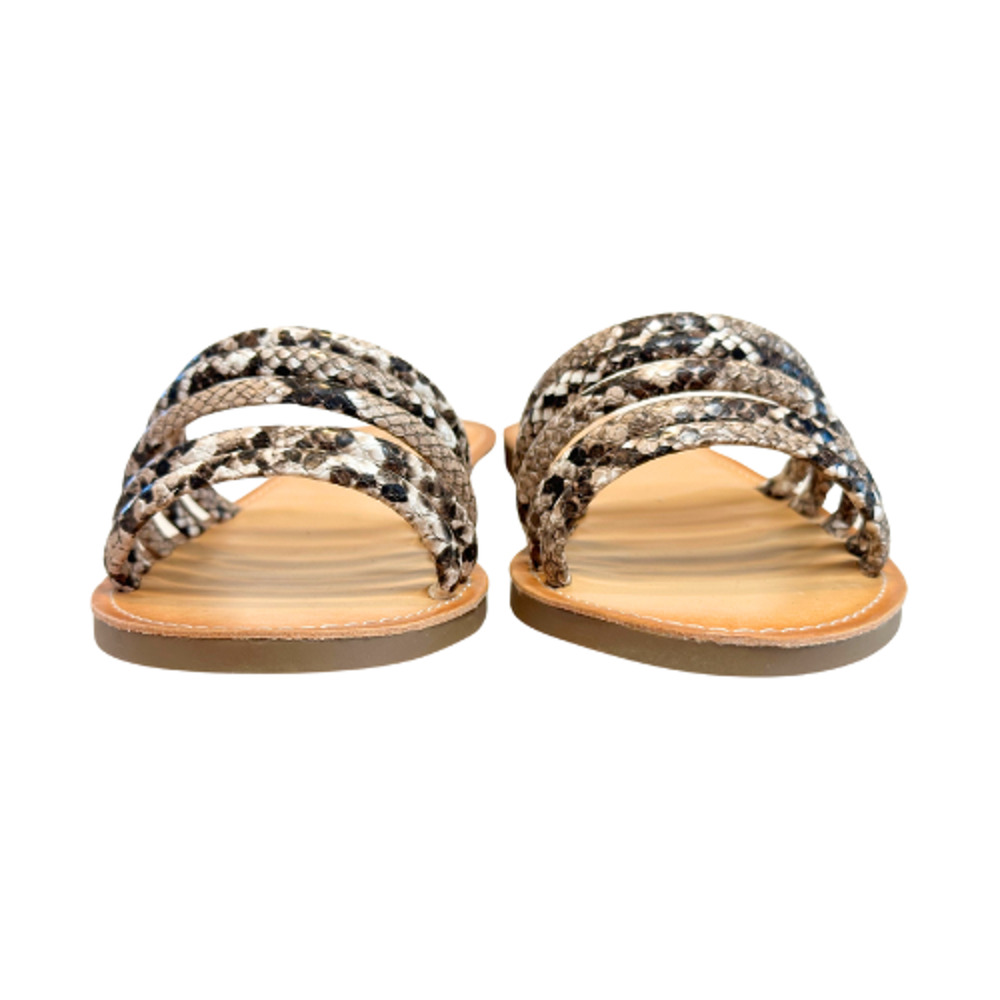 SODA Dorcey Snakeskin Multi Python Strappy Slides… - image 4